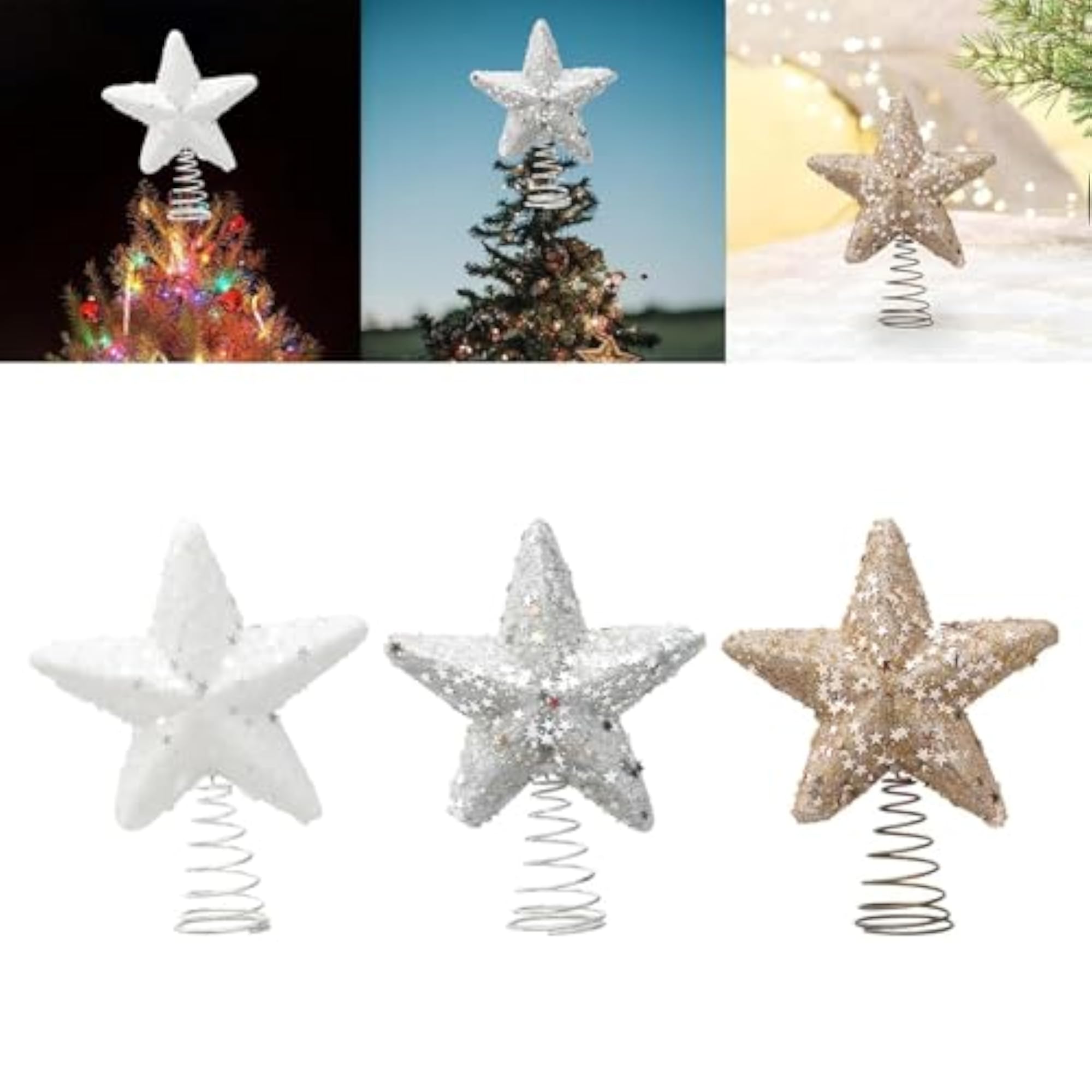 Christmas Treetop Star for Indoor Use